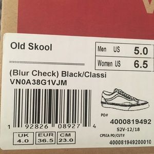 Blur Checked board vans